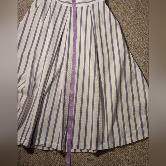 ZARA basics skirt, blue and white, Size S - Picture 5 of 9